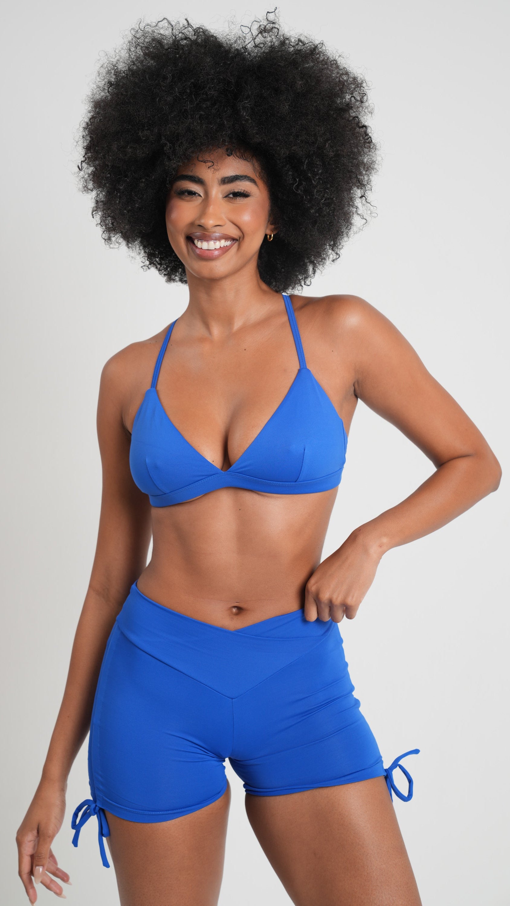 BRISA Scrunch Shorts Ocean Blue