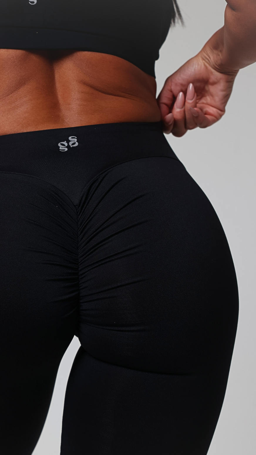 BRISA High Waist Scrunch Butt Leggings Black