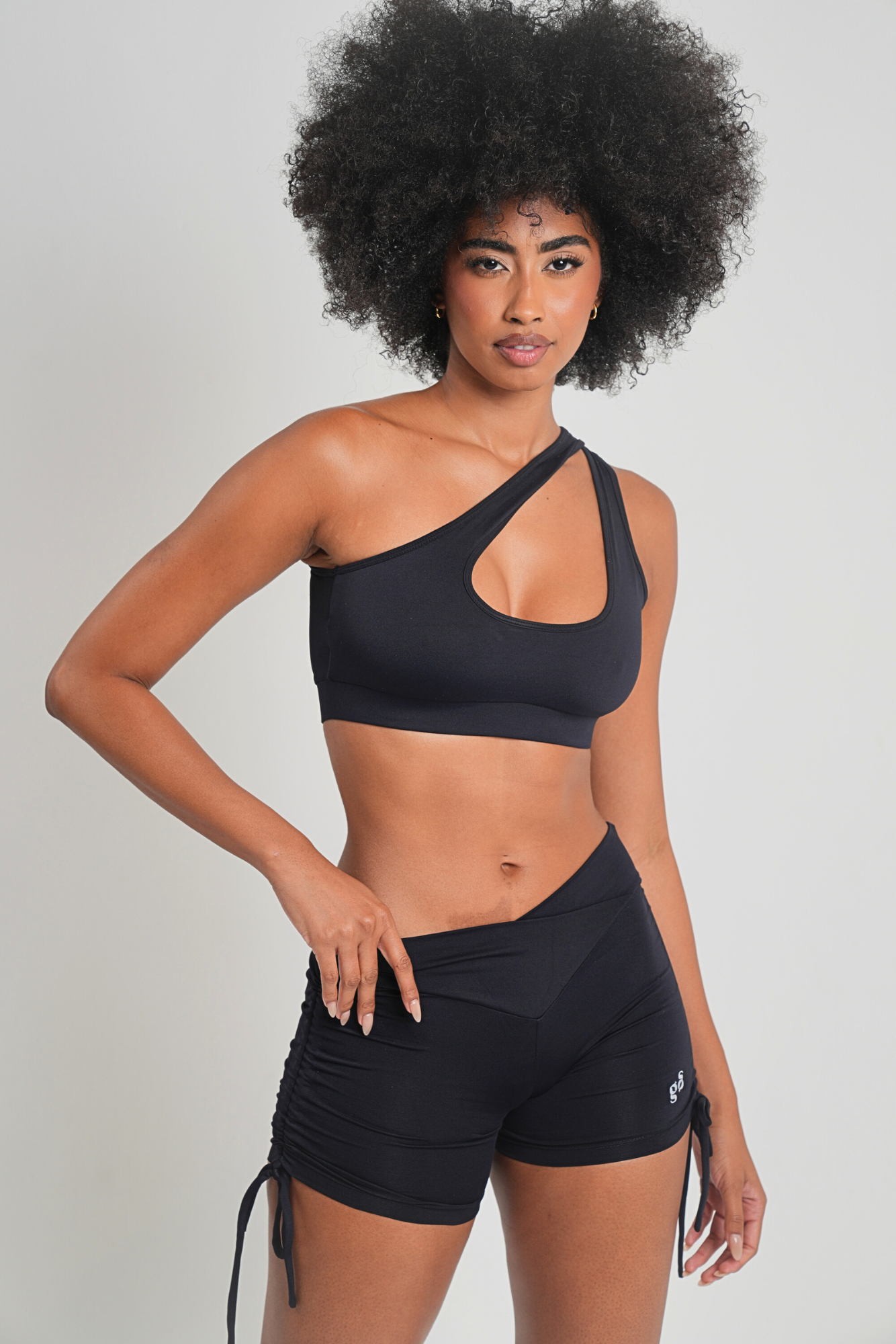 Brisa Scrunch Shorts Black