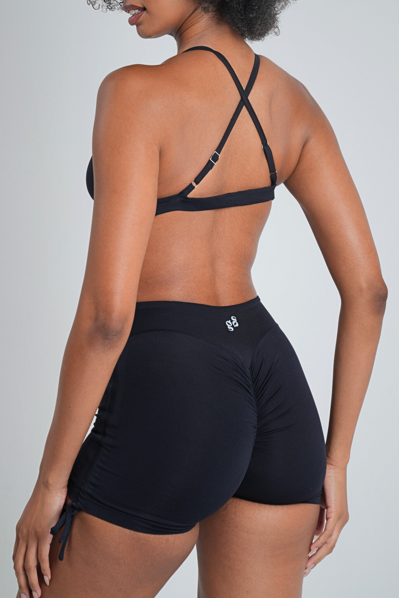 Brisa Scrunch Shorts Black