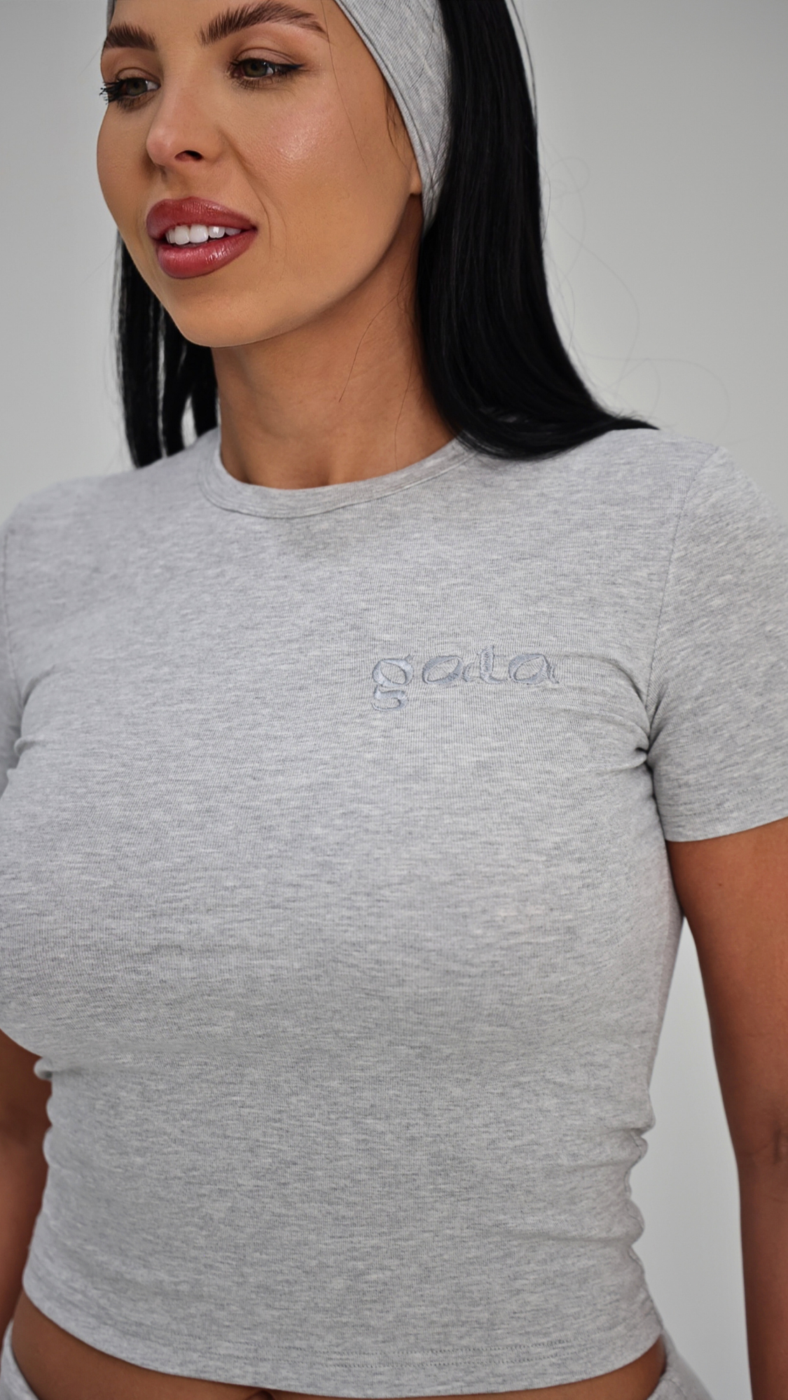 Comfort Form Tee + Head Band Grey