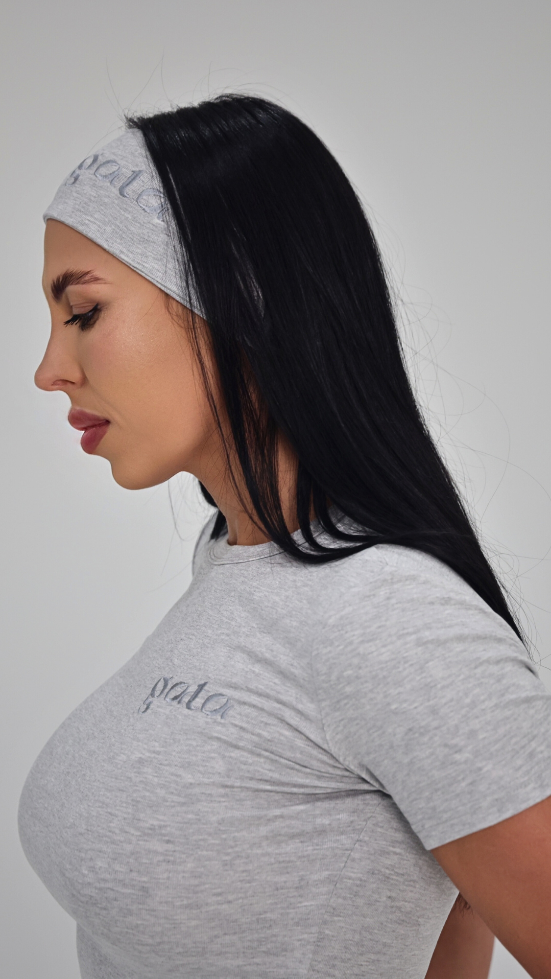 Comfort Form Tee + Head Band Grey