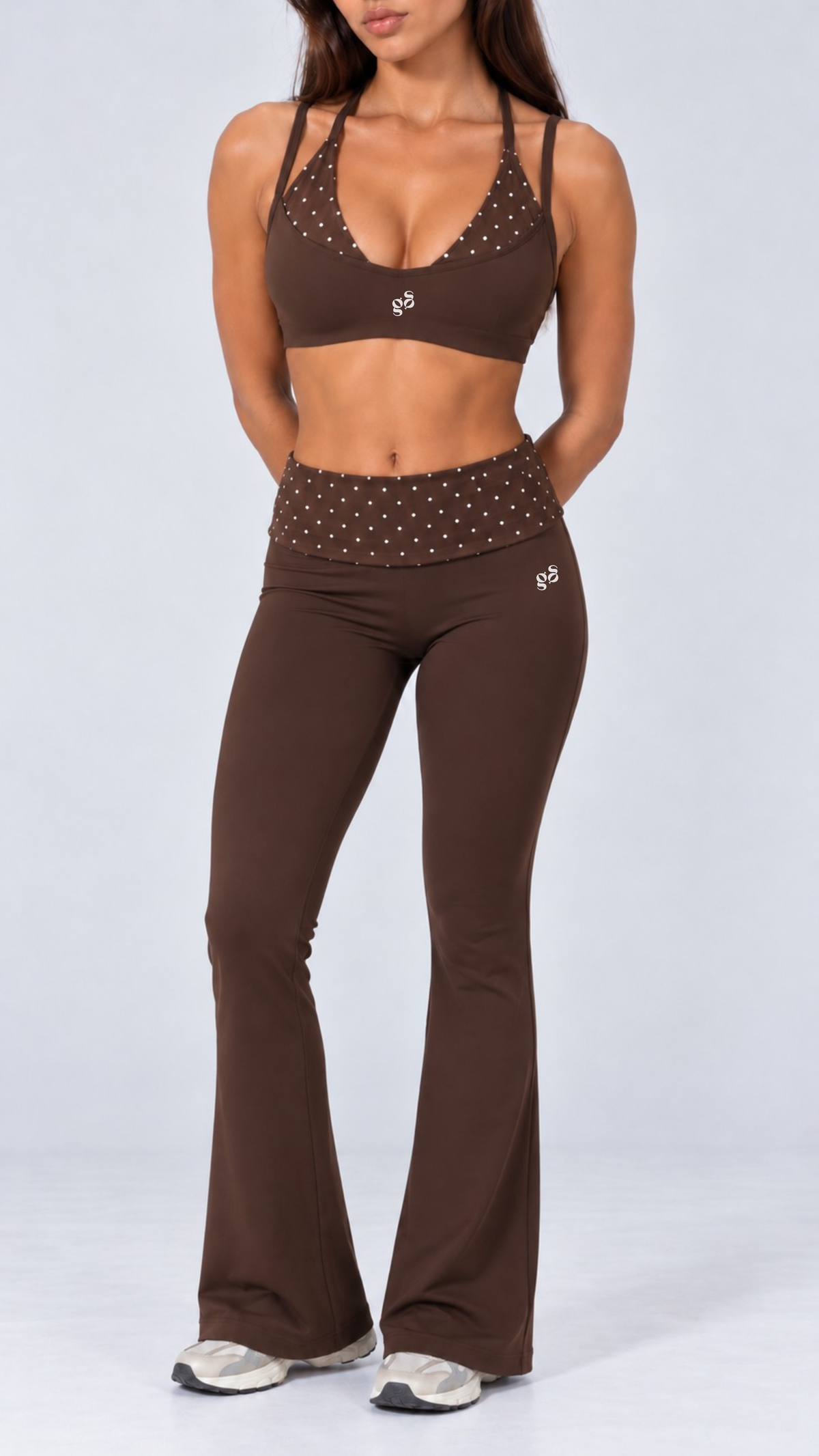 Dotted Wide Leg Pants