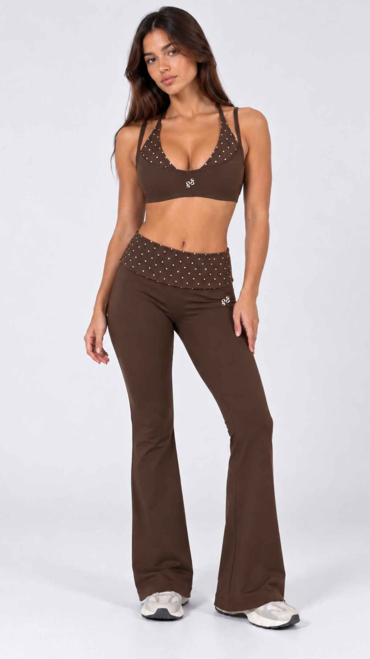 Dotted Wide Leg Pants