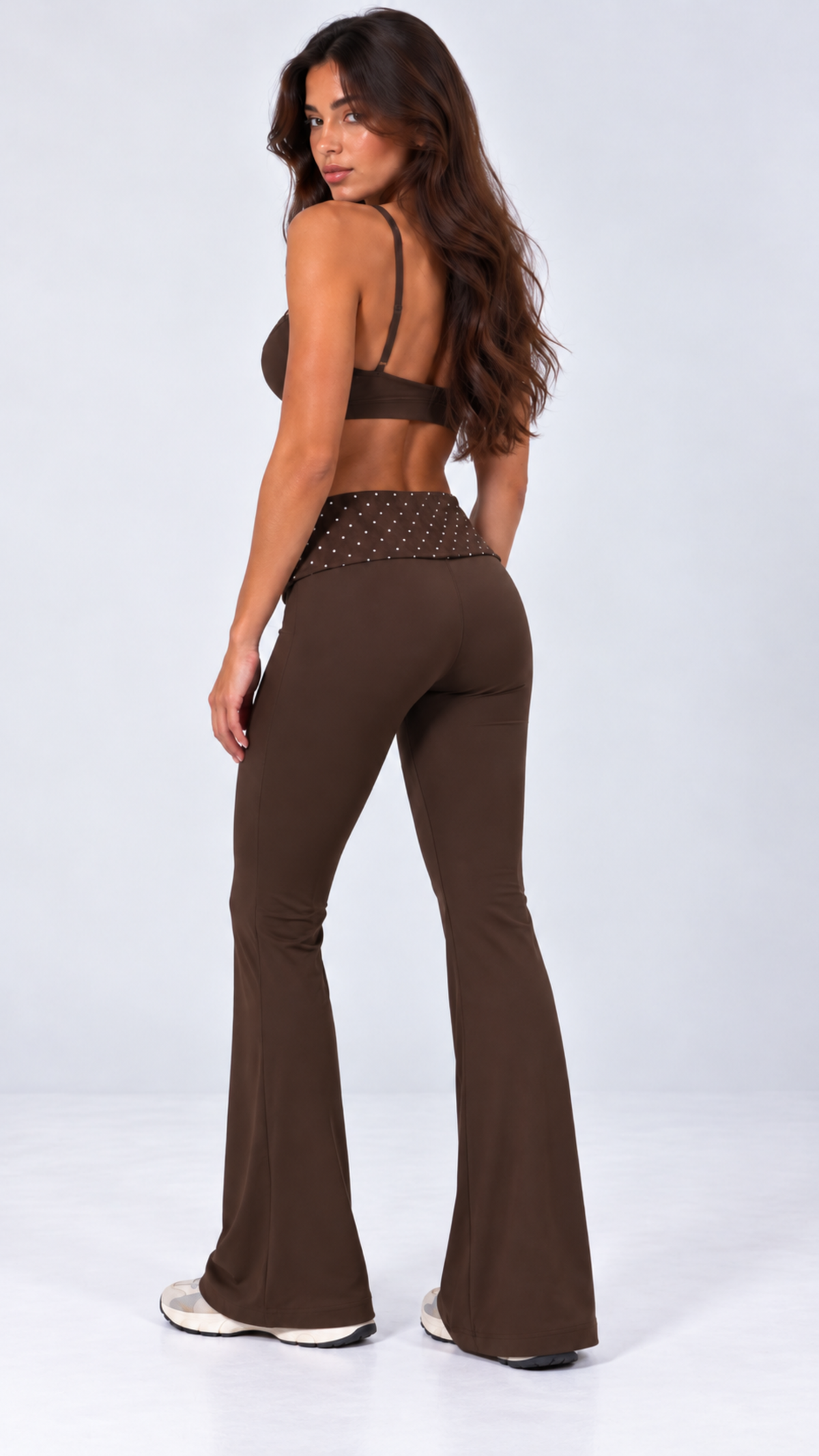 Dotted Wide Leg Pants