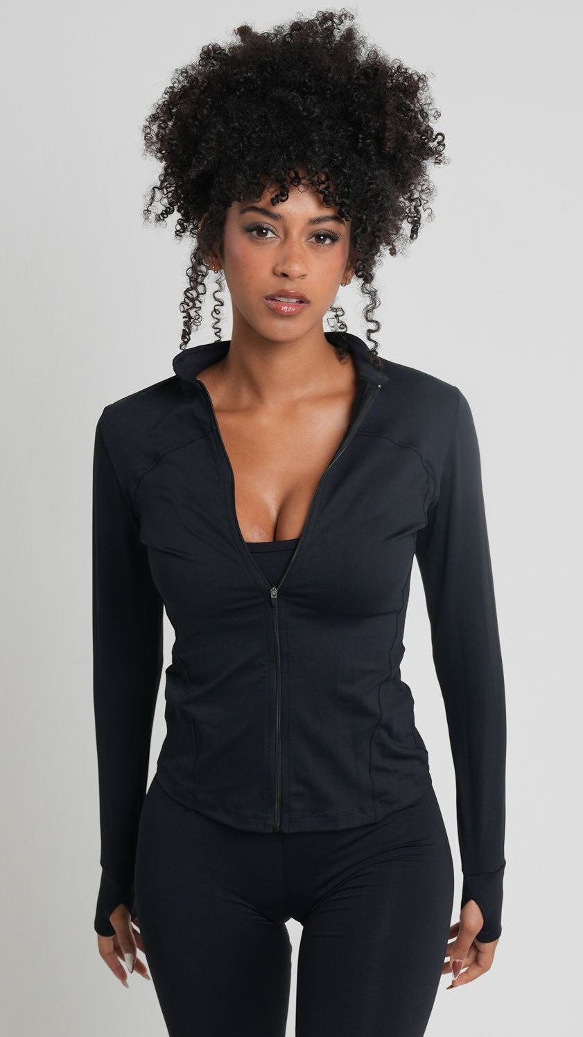 BRISA Zipper Jacket Black