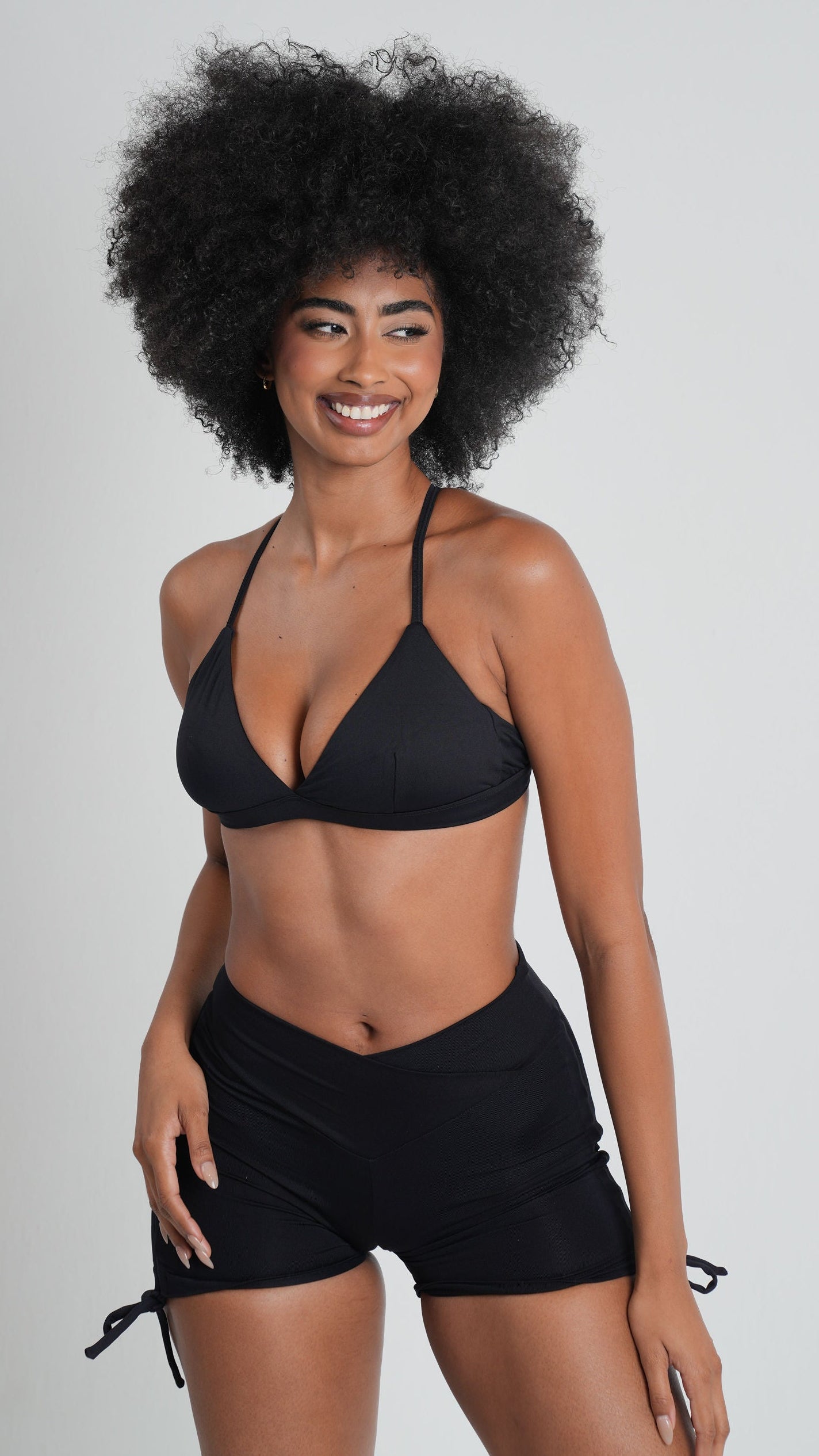 BRISA Triangle Sports Bra Black