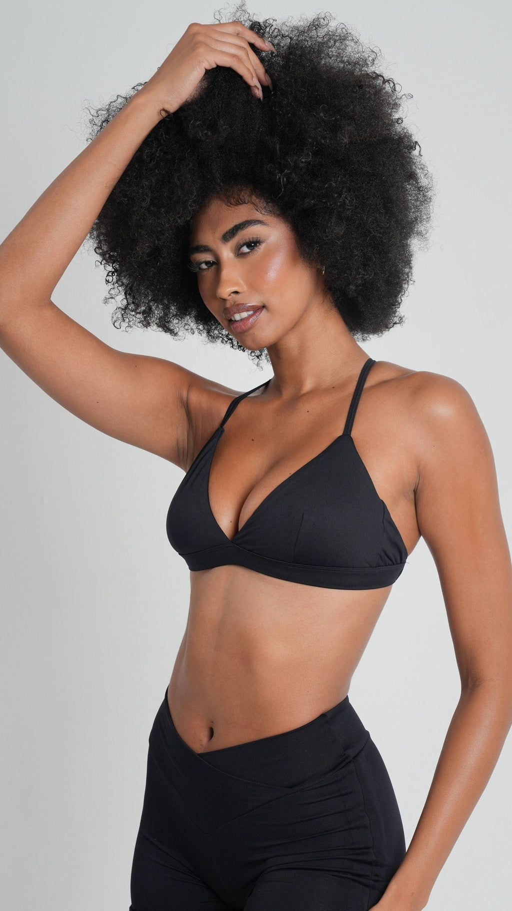 BRISA Triangle Sports Bra Black