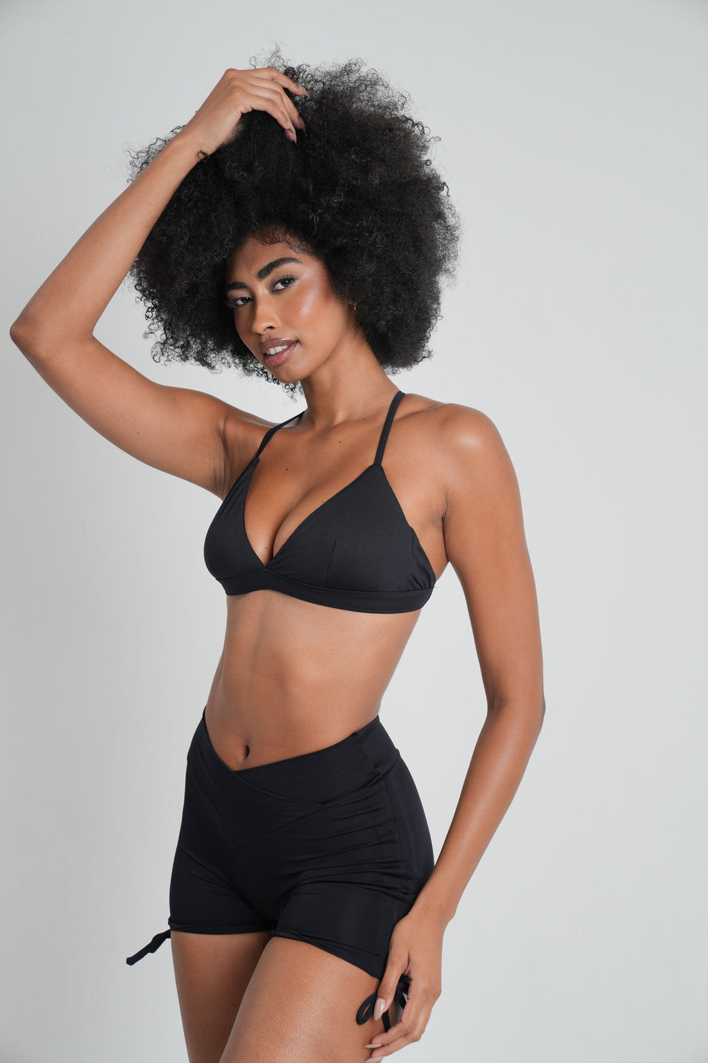 BRISA Triangle Sports Bra Black