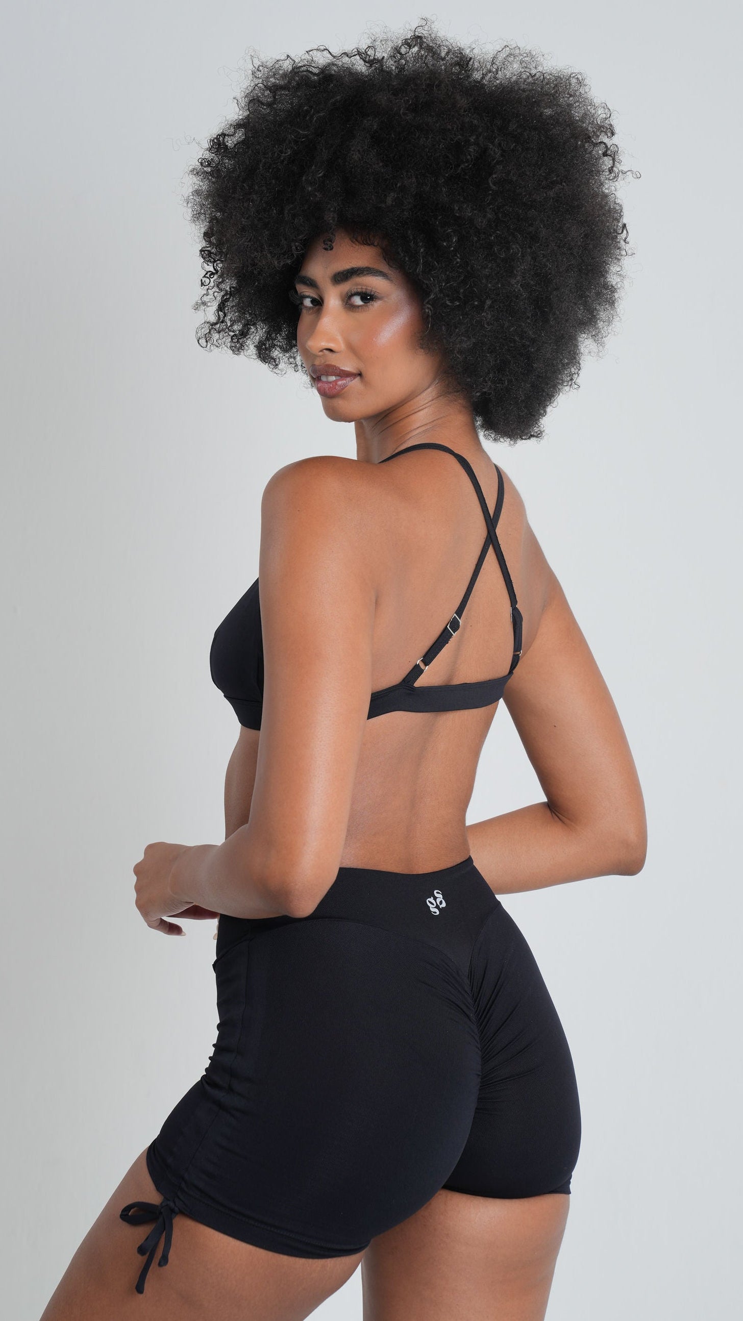 BRISA Triangle Sports Bra Black