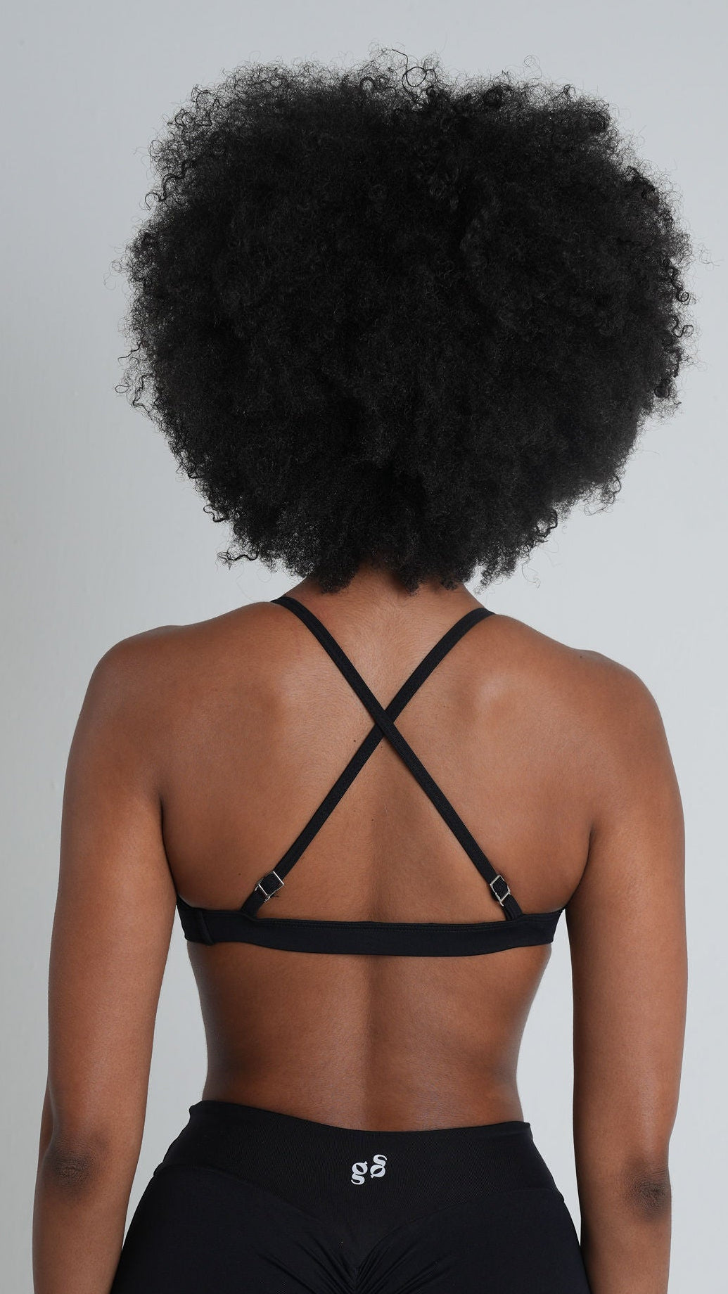 BRISA Triangle Sports Bra Black