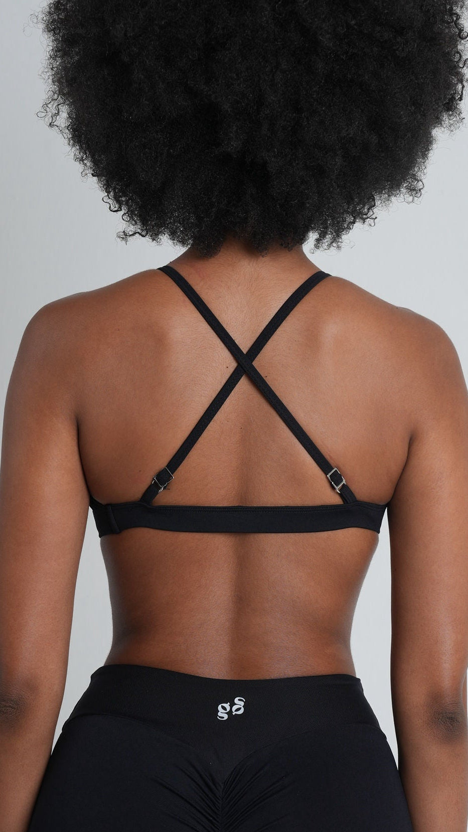 BRISA Triangle Sports Bra Black