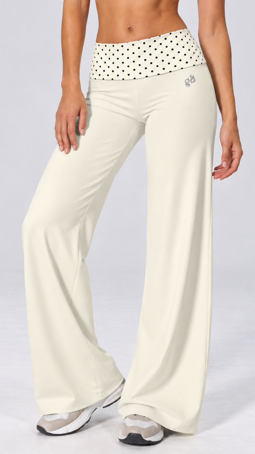 Dotted Wide Leg Pants
