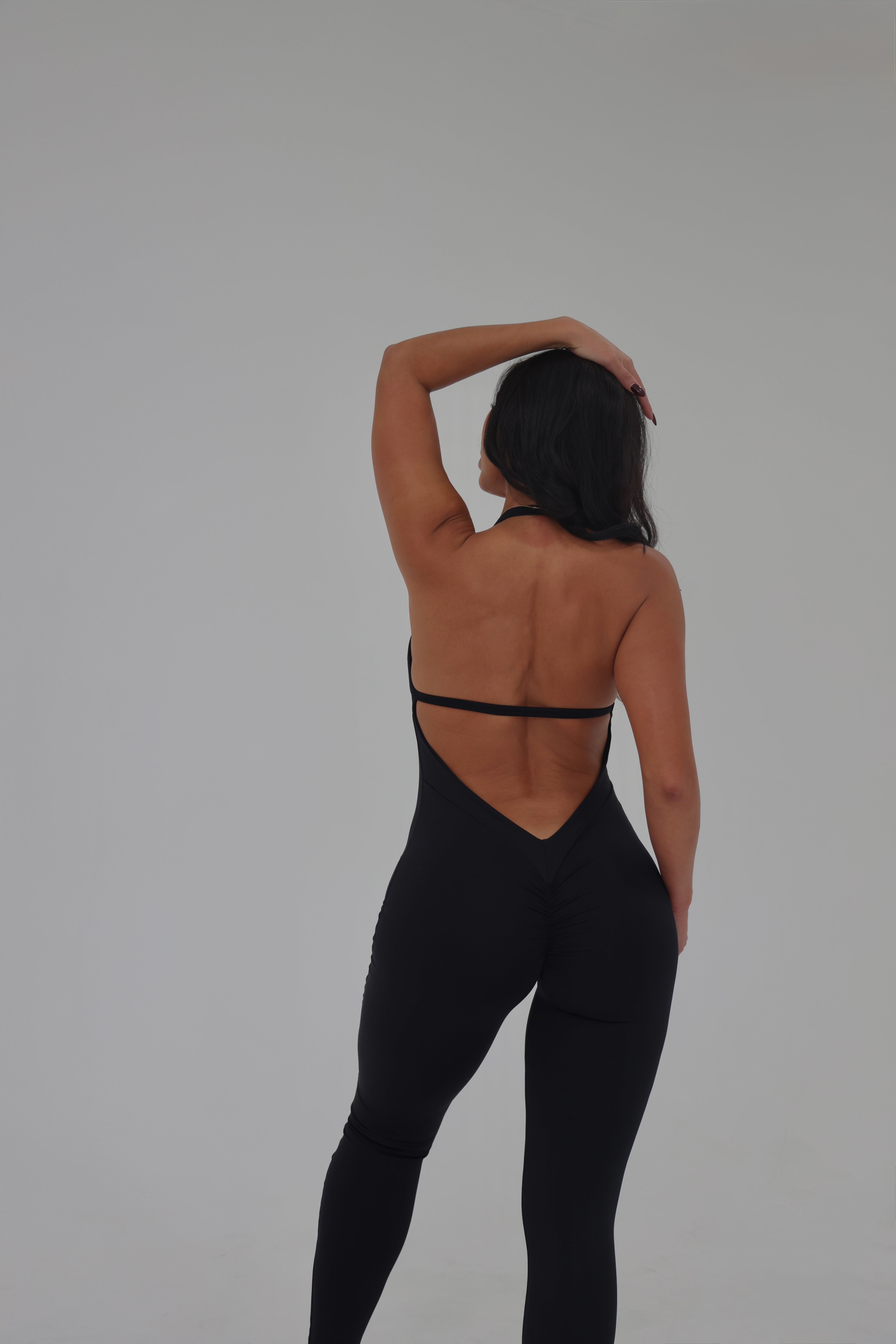 BRISA Halter One-Piece Long Black