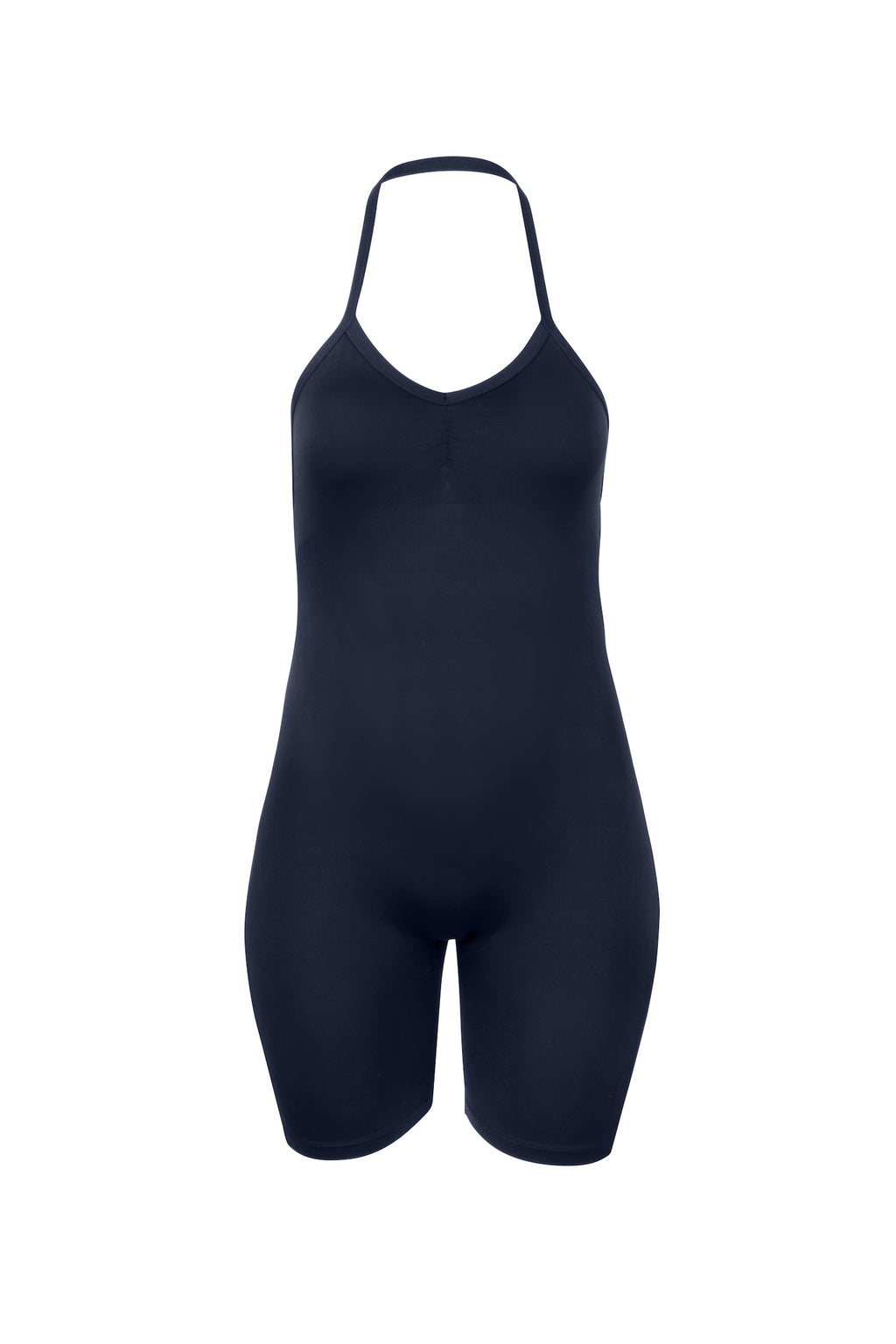 BRISA Halter One-Piece Short Navy Blue