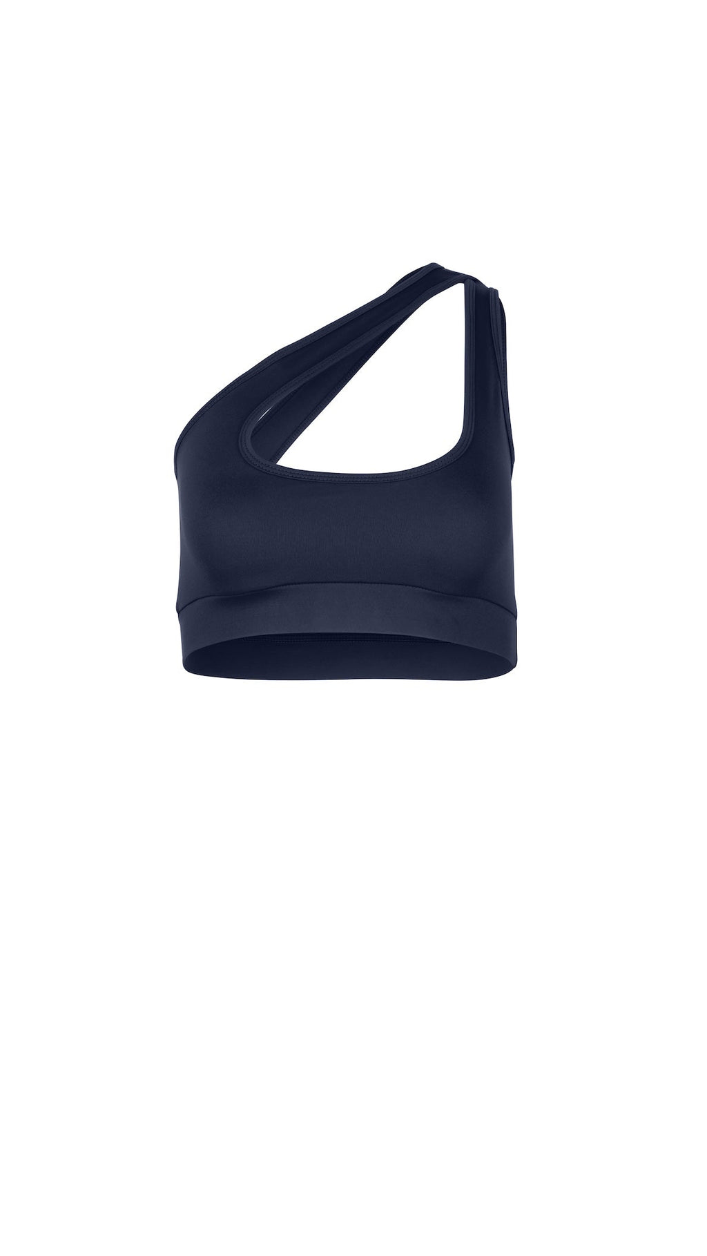 BRISA One-Shoulder Sports Bra Navy Blue