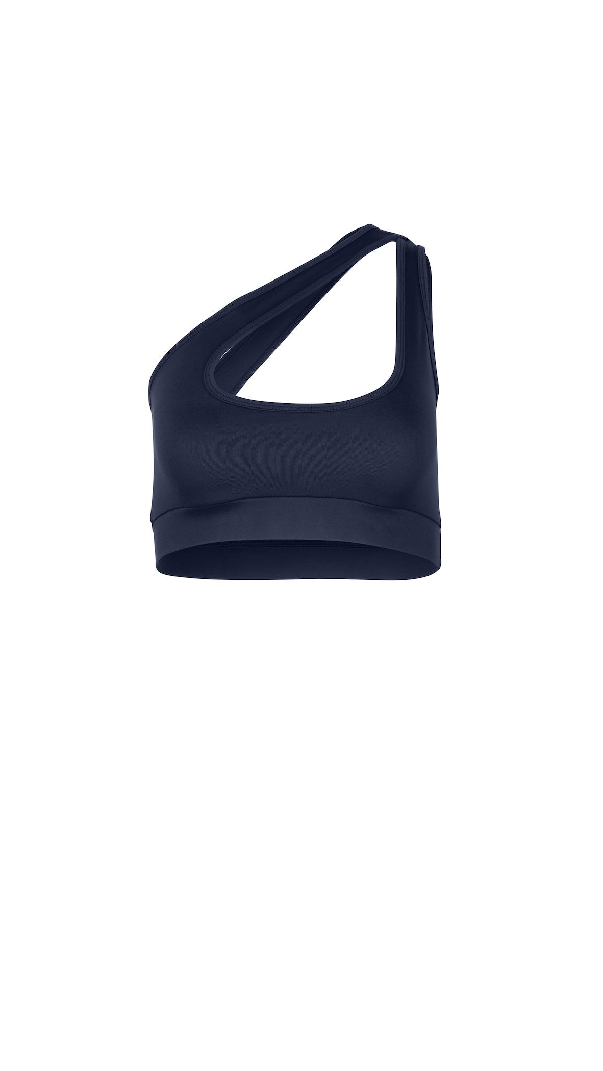 BRISA One-Shoulder Sports Bra Navy Blue