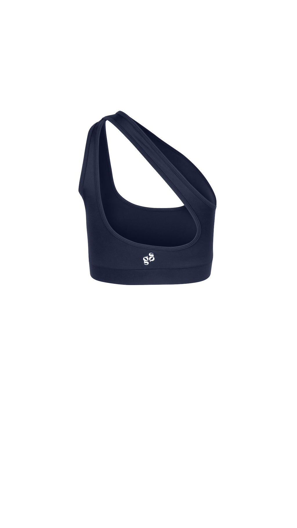 BRISA One-Shoulder Sports Bra Navy Blue