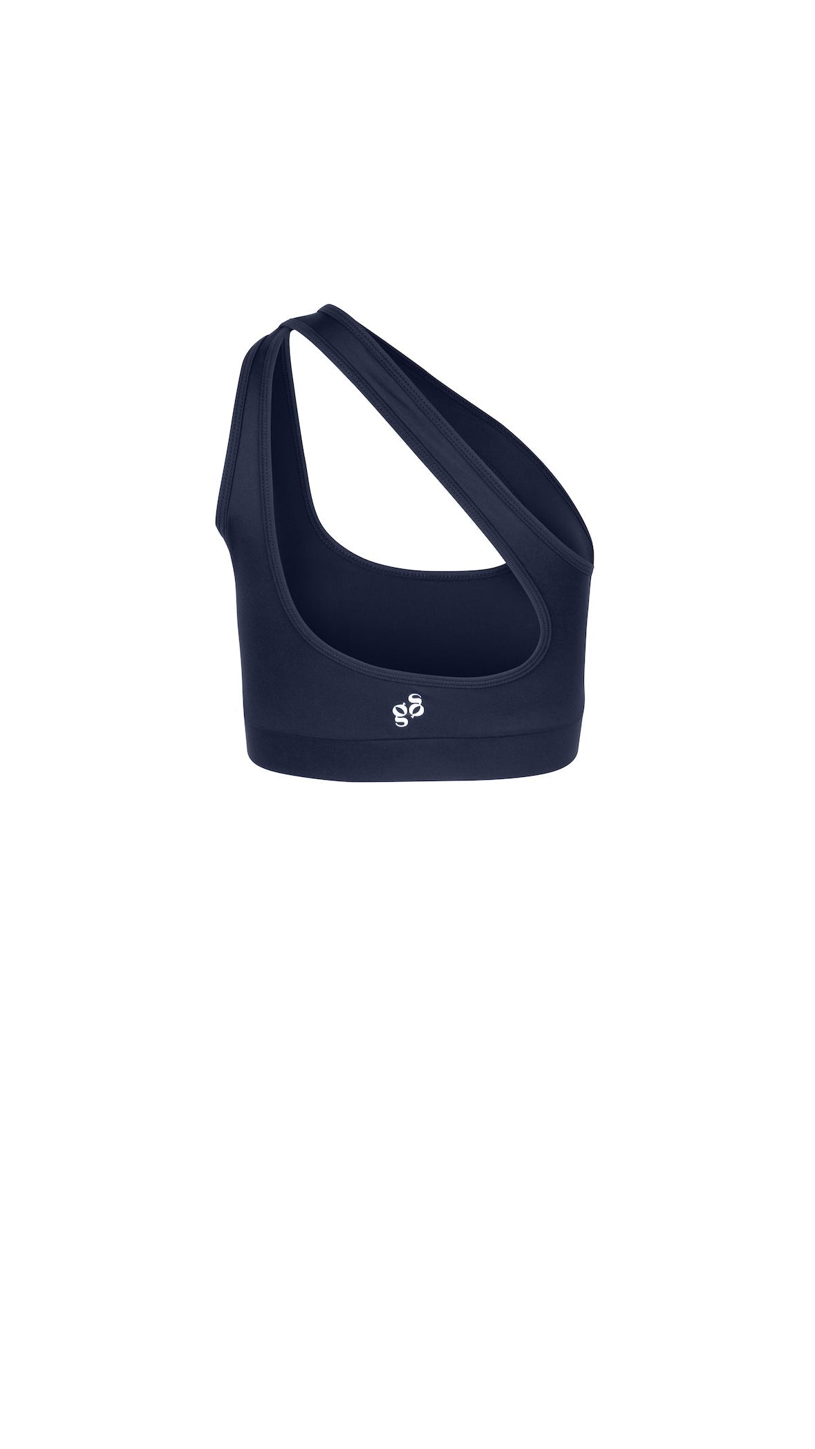 BRISA One-Shoulder Sports Bra Navy Blue