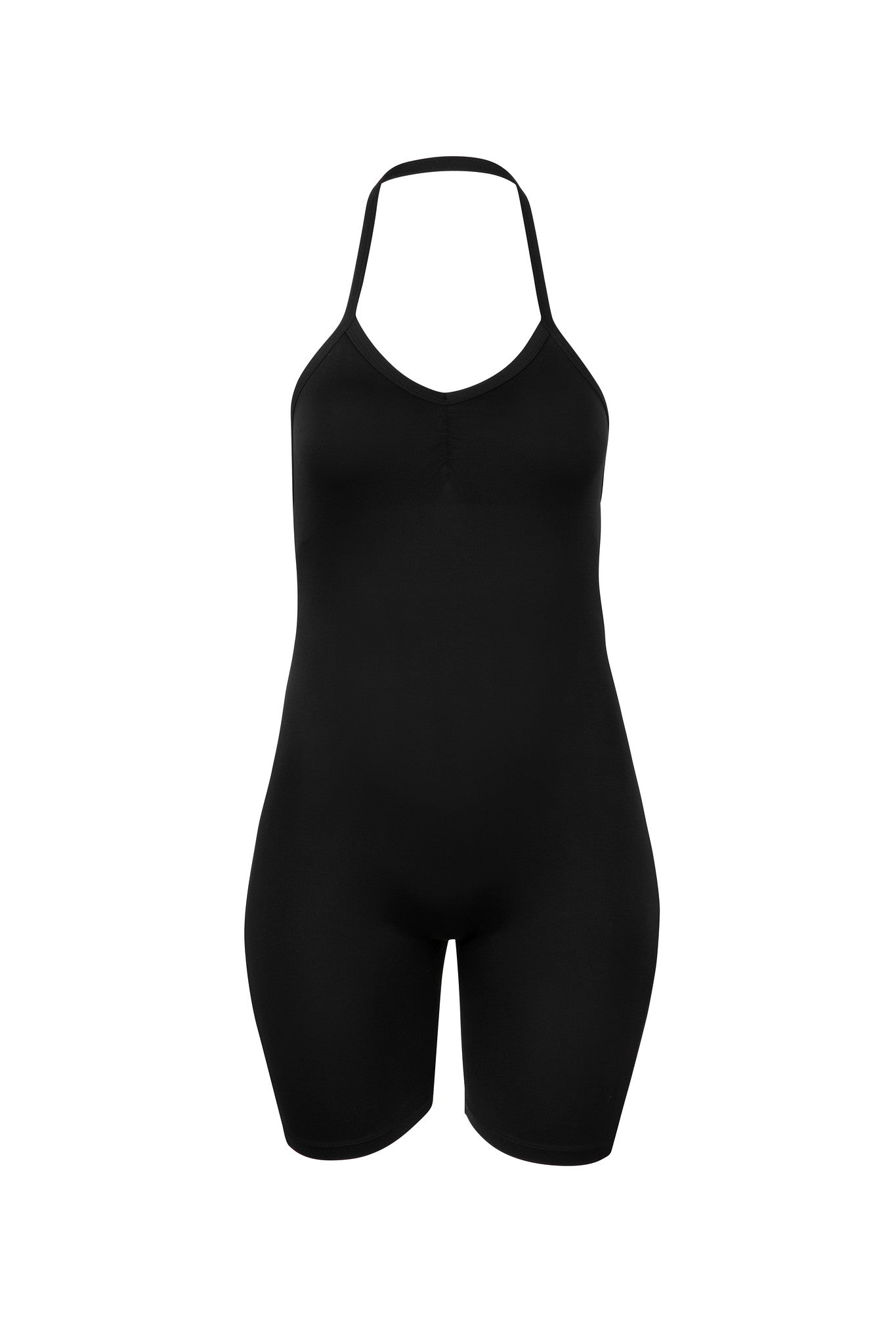 BRISA Halter One-Piece Short Black