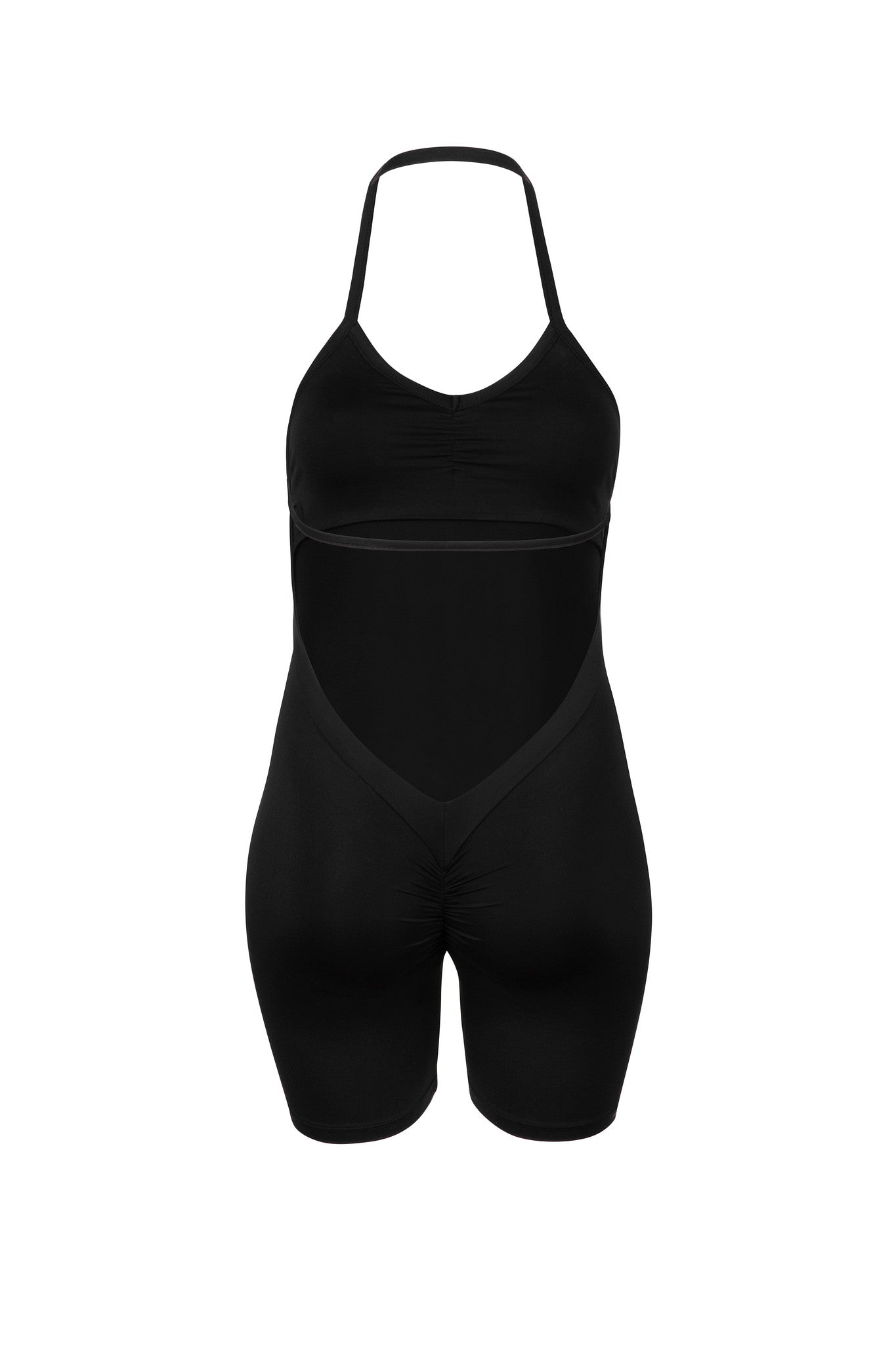 BRISA Halter One-Piece Short Black