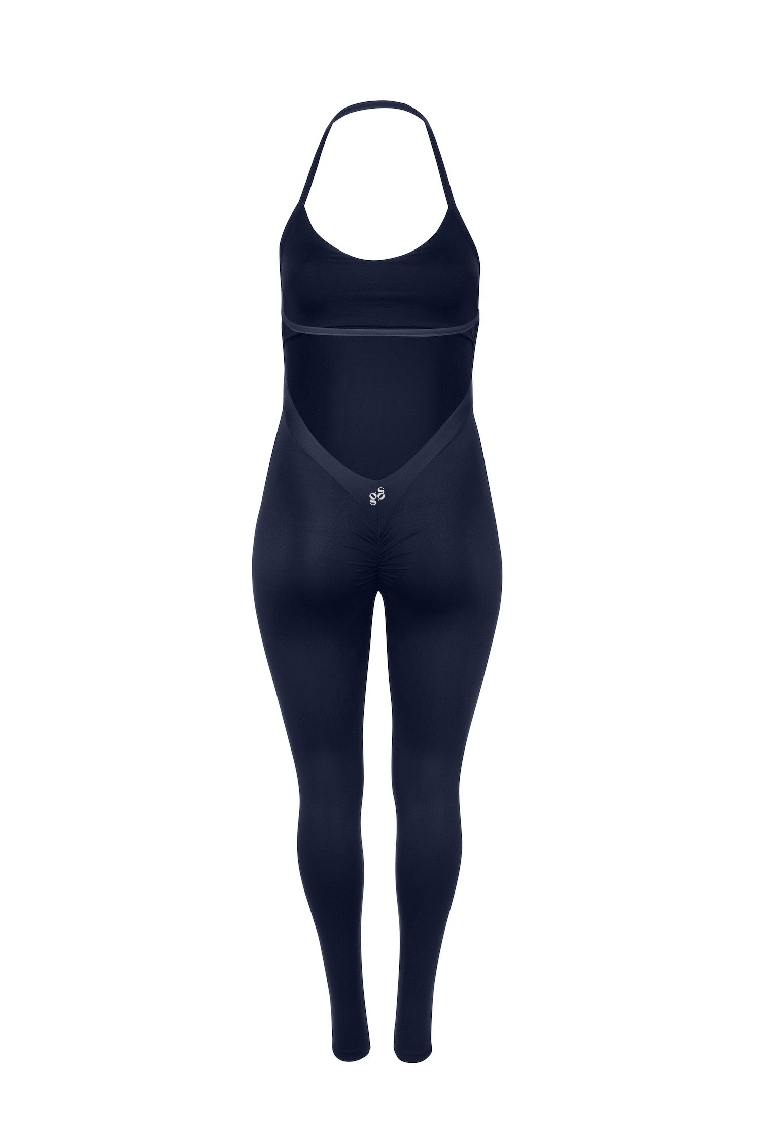 BRISA Halter One-Piece Long Navy Blue