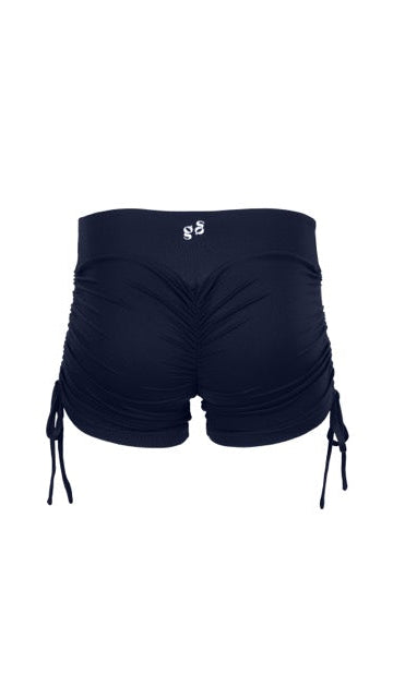Brisa Scrunch Shorts Navy Blue