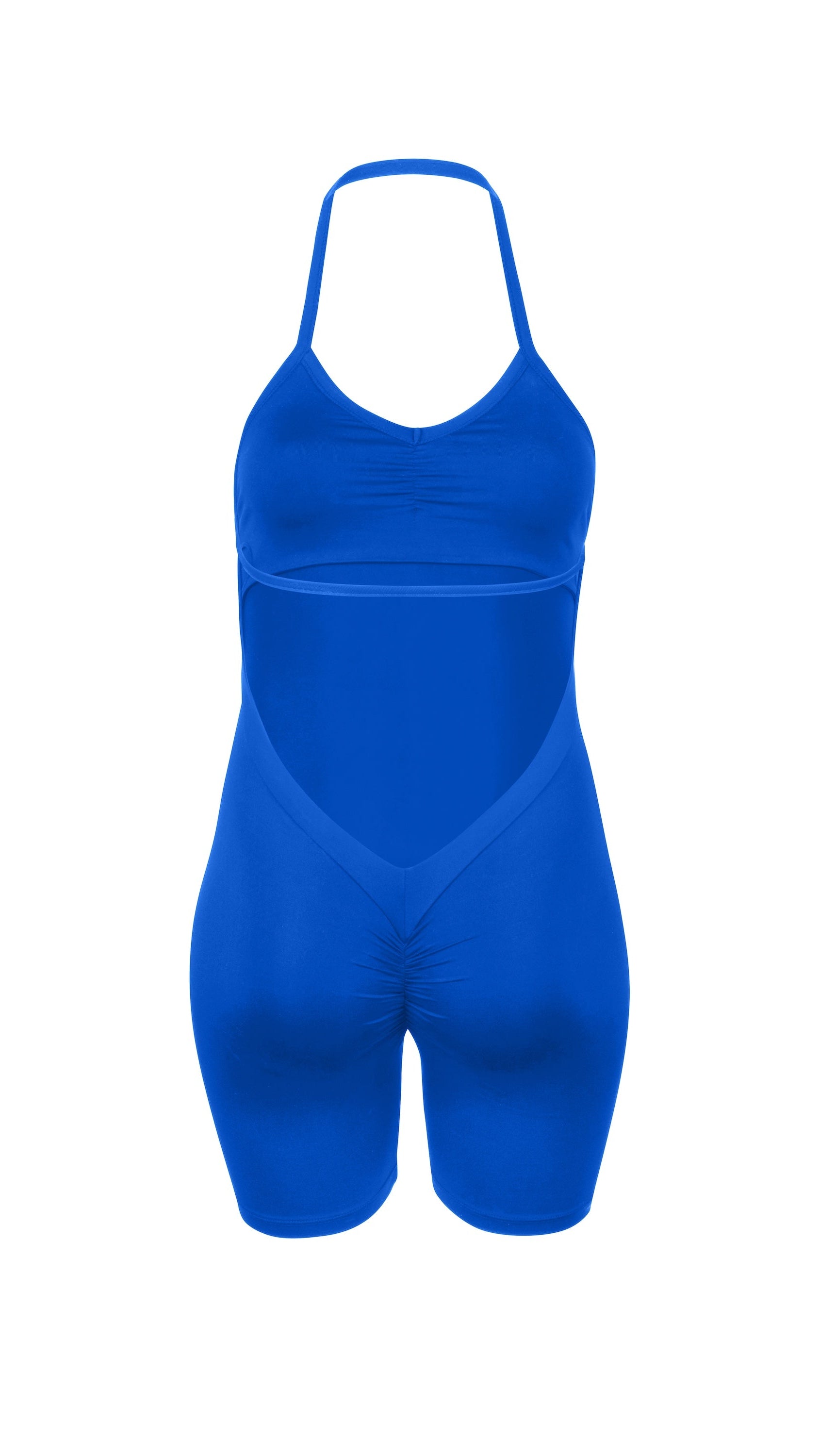 BRISA Halter One-Piece Short Ocean Blue