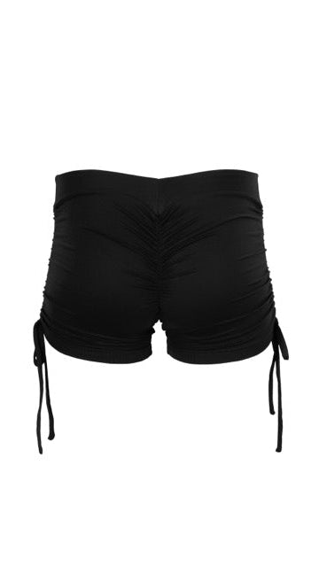 Brisa Scrunch "V" Shorts Black