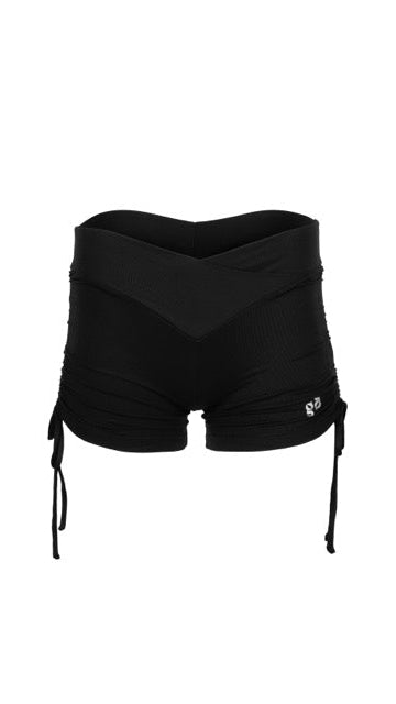 Brisa Scrunch "V" Shorts Black