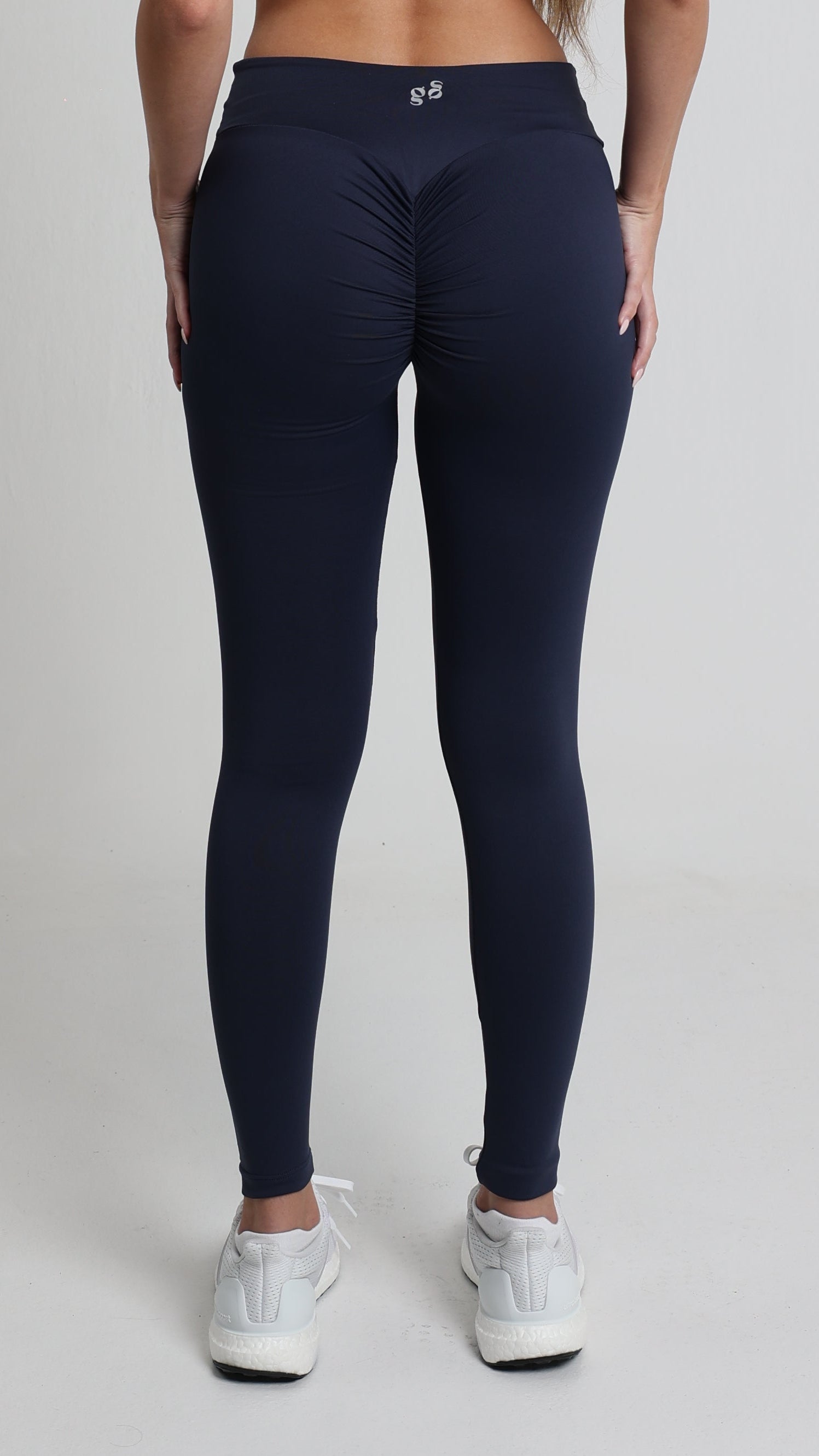 BRISA High Waist Scrunch Butt Leggings Navy Blue