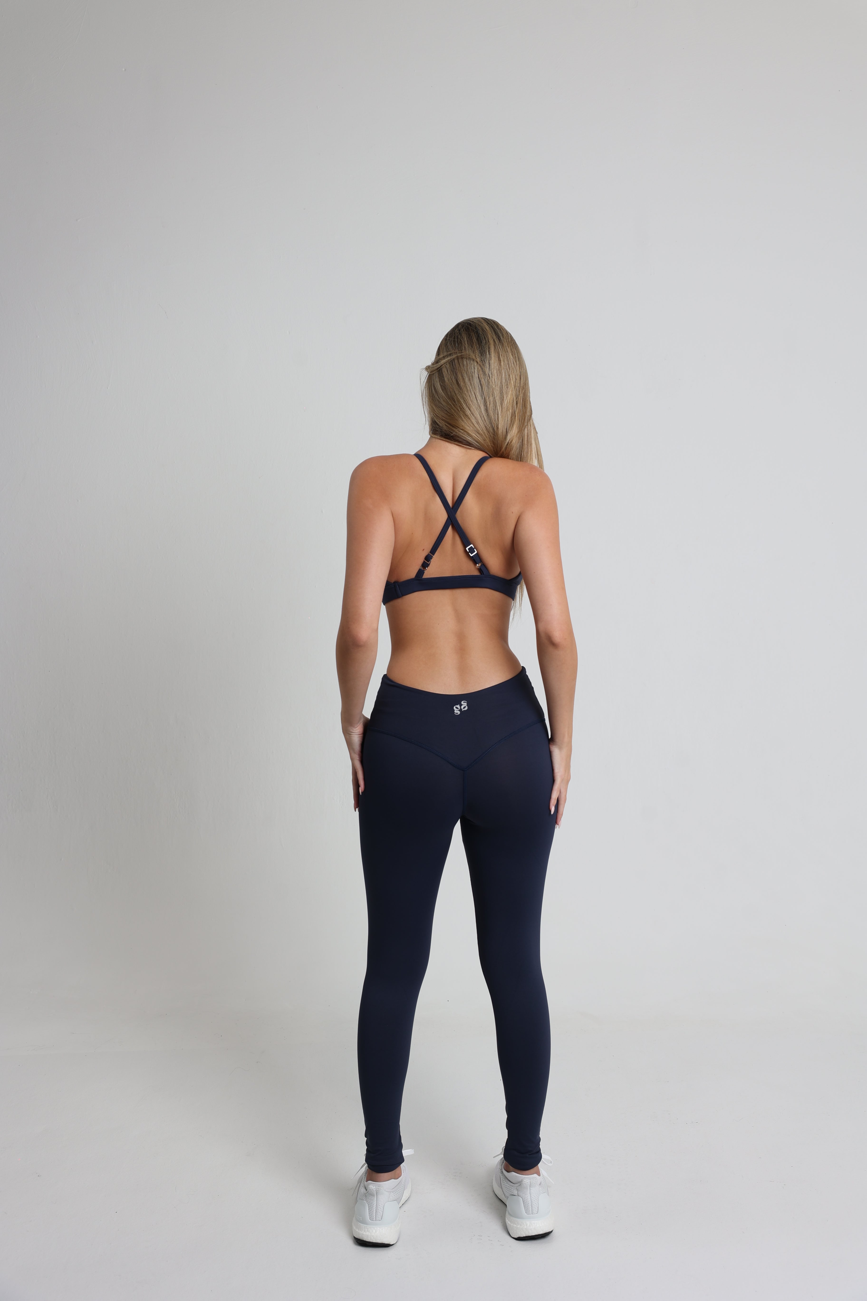 BRISA High Waist Leggings No Scrunch Navy Blue