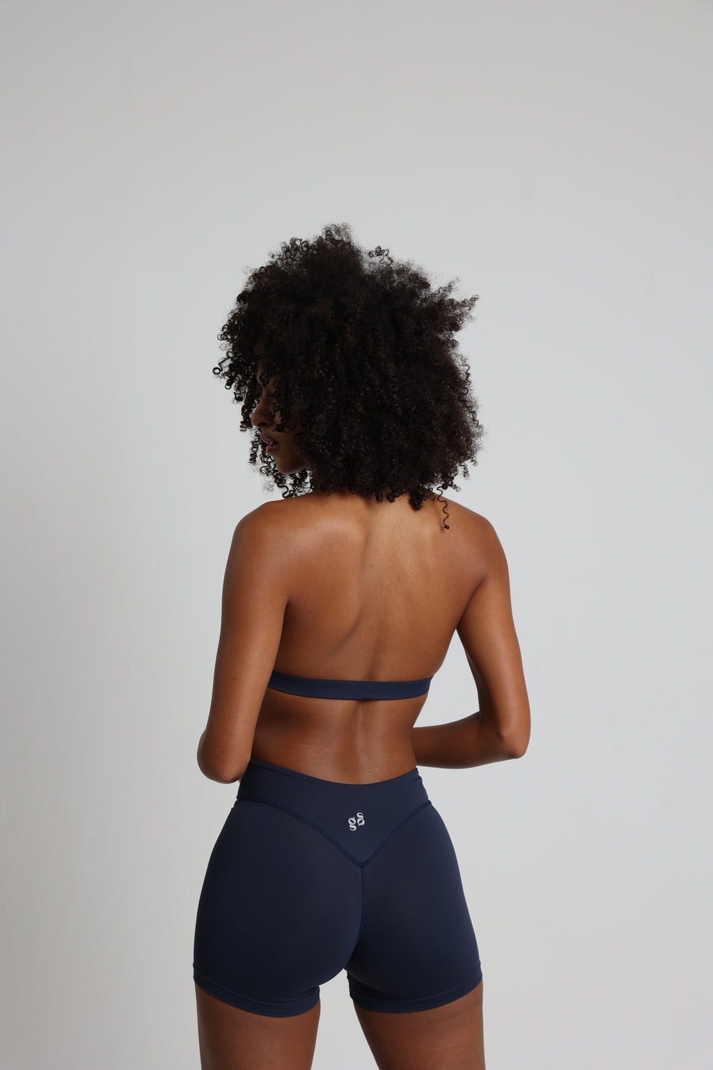 BRISA Halter Bra Navy Blue