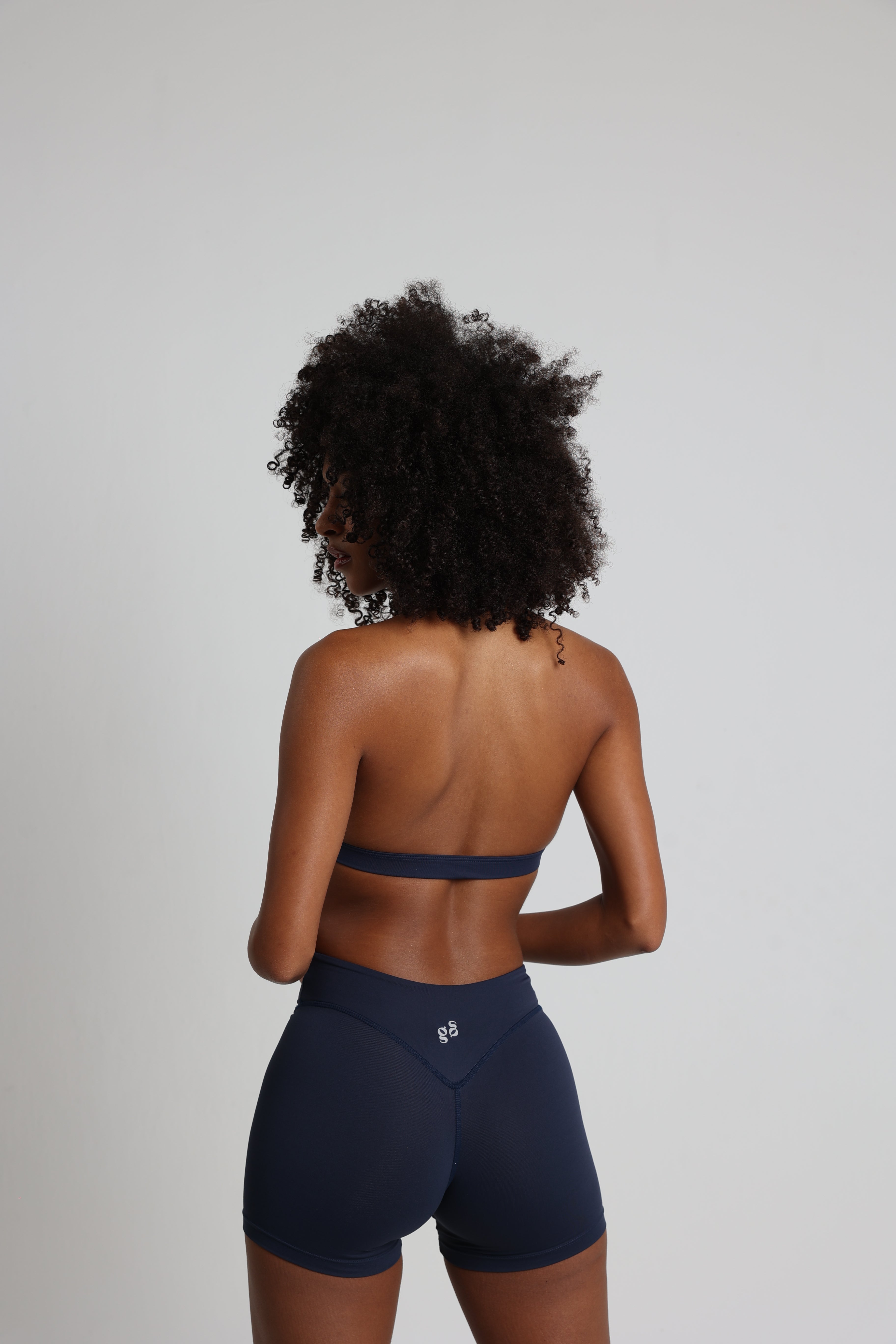 BRISA Halter Bra Navy Blue