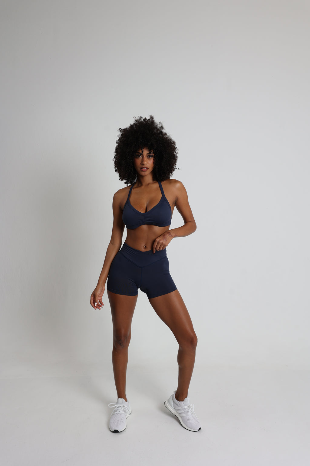 BRISA Halter Bra Navy Blue