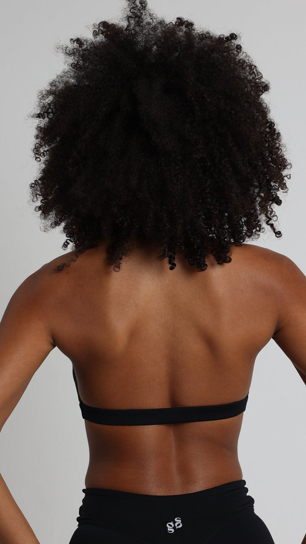 BRISA Halter Bra Black