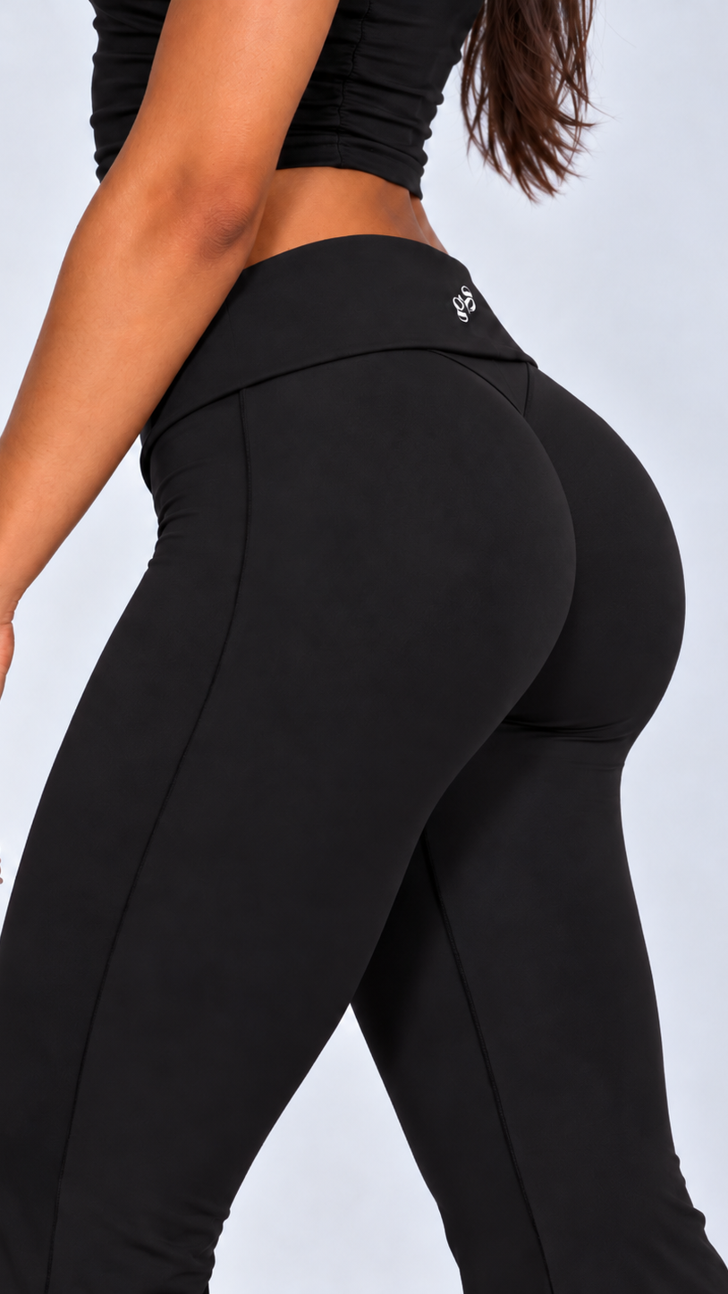 Invisible Scrunch Fold-Over Flare Legging