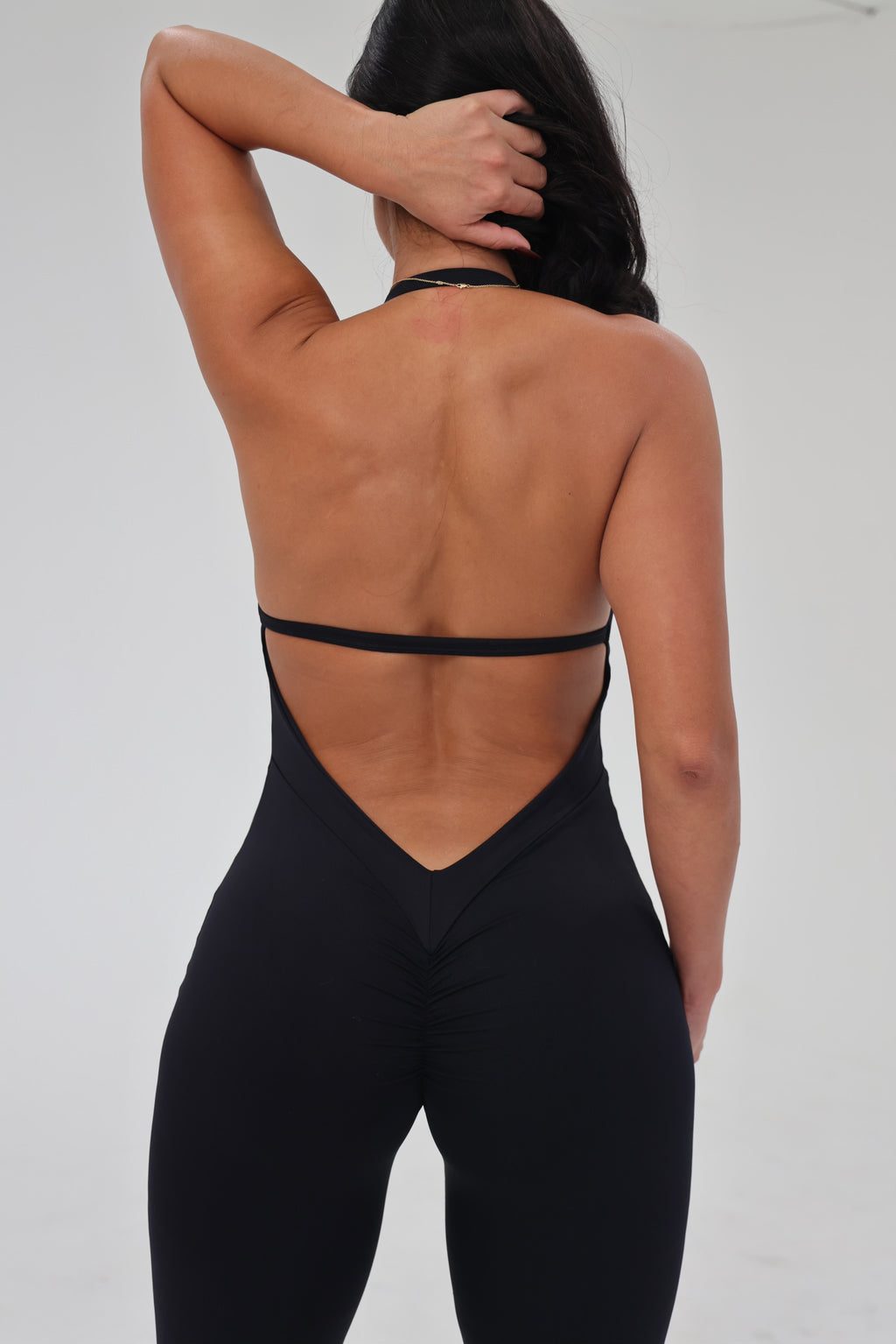 BRISA Halter One-Piece Long Black