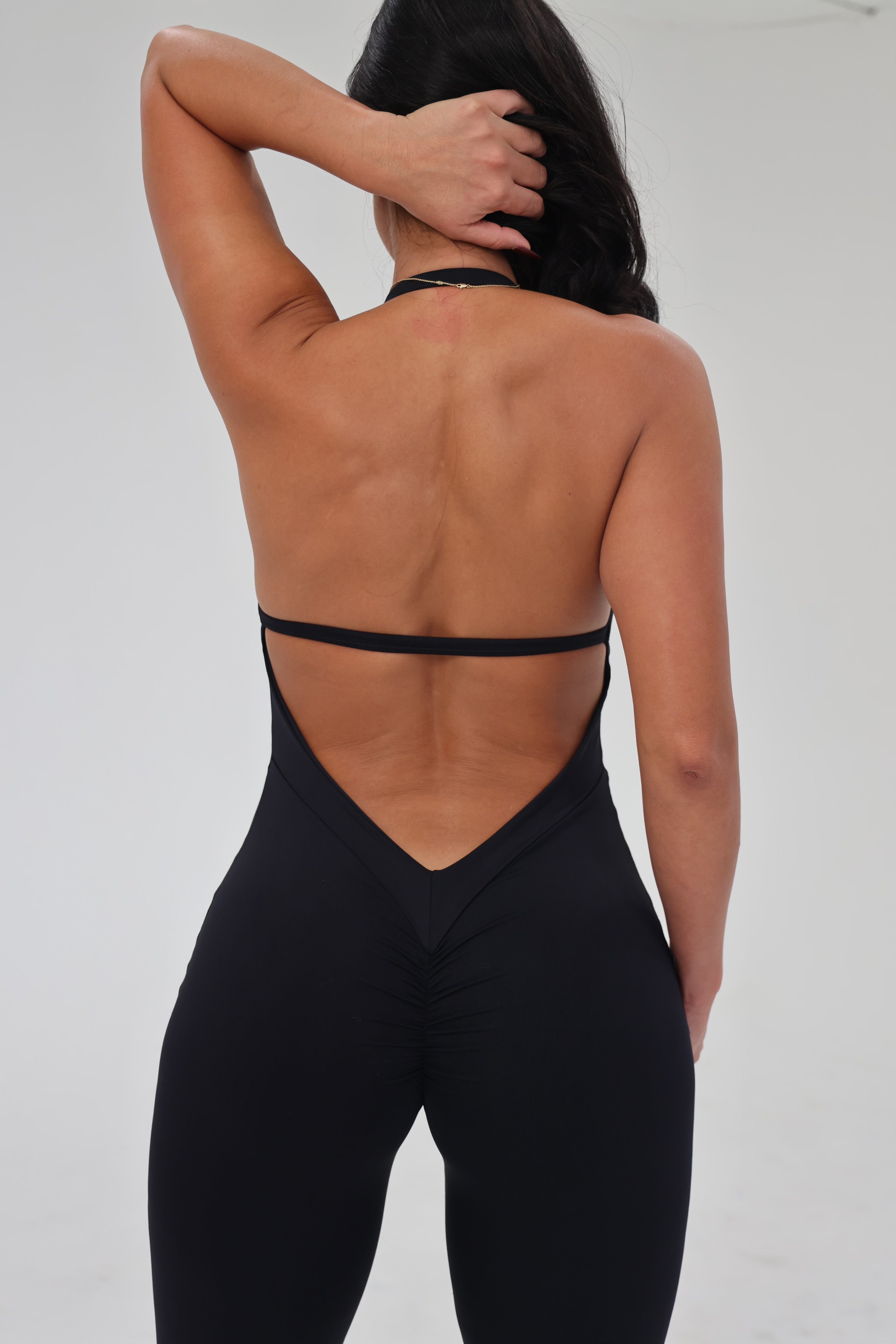 BRISA Halter One-Piece Long Black