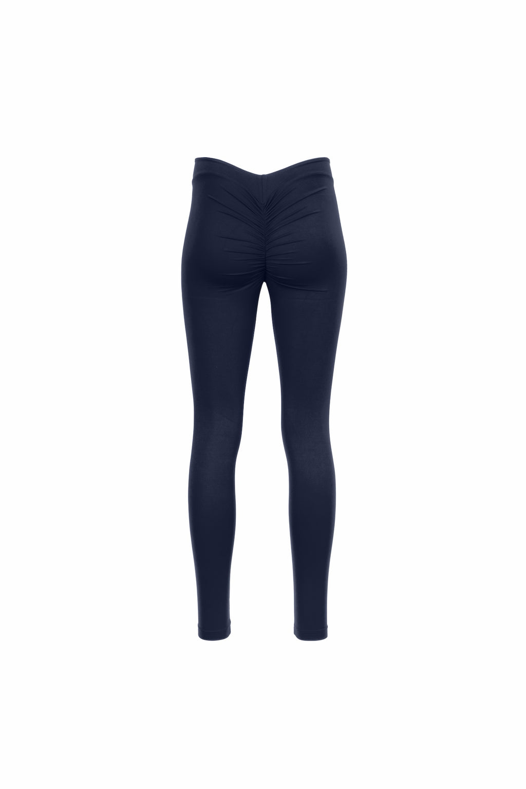 BRISA Mid Waist “V” Scrunch Butt Leggings Navy Blue
