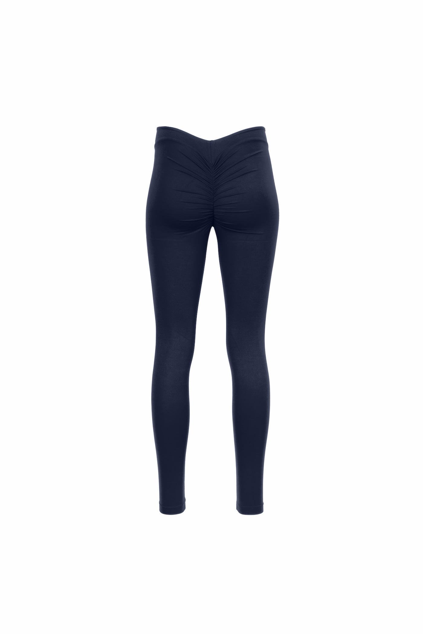 BRISA Mid Waist “V” Scrunch Butt Leggings Navy Blue